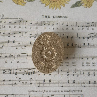 Sunflower Wax Seal Stamp Yoption Vintage Retro