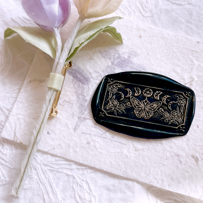 Butterfly Moon Phase Wax Seal Stamp