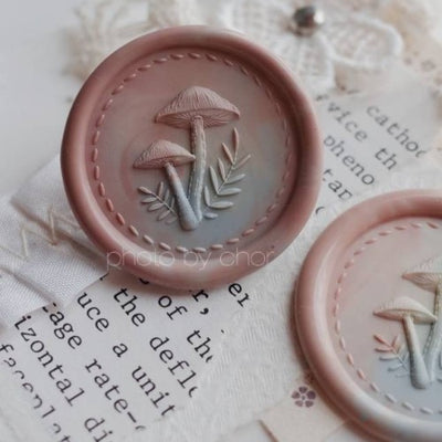 Embroidered Mushroom Wax Seal Stamp