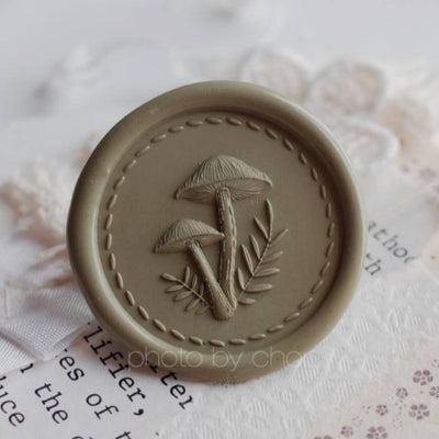 Embroidered Mushroom Wax Seal Stamp