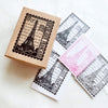 Eiffel Tower Postage Rubber Stamp